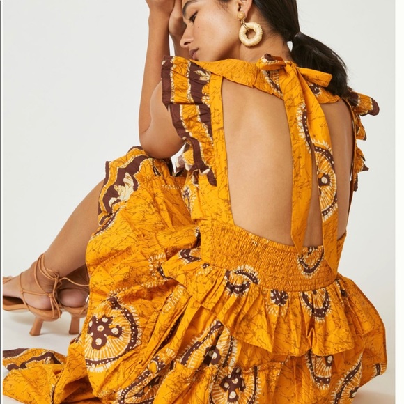 Anthropologie Love the Label Adrianne open back ruffle maxi dress - Picture 4 of 7